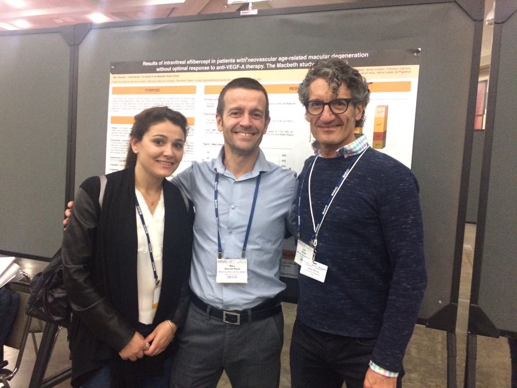Dr Lucia Lee Ferraro, Dr Marc Biarnés & Dr Jordi Monés, researchers at the BMF, were in ARVO 2017.